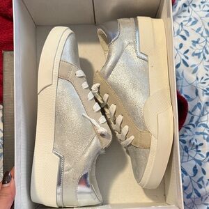 Dolce Vita Silver and Tan Women's Sneakers